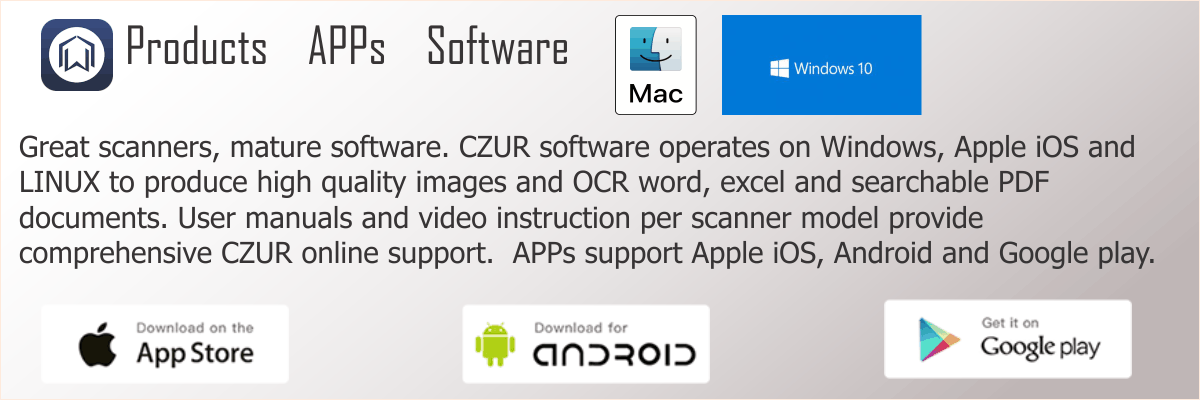 CZUR software options